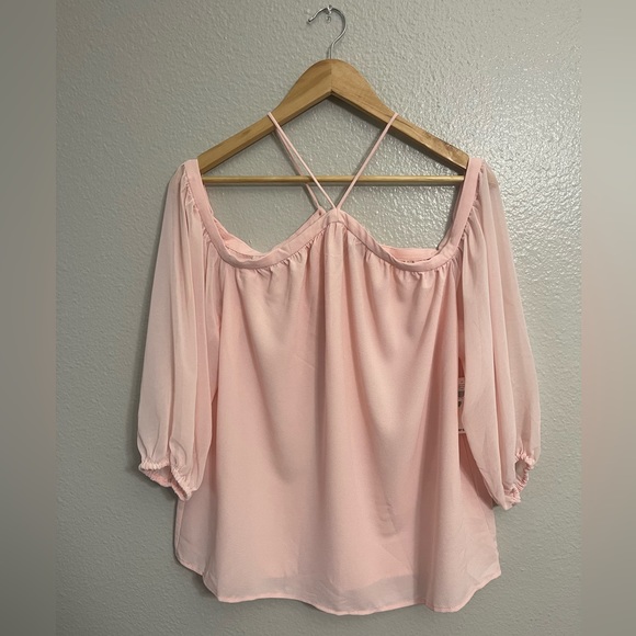 1. State Cold-Shoulder Blouse - Picture 2 of 8